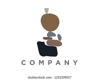 simple and charming illustration rock balancing