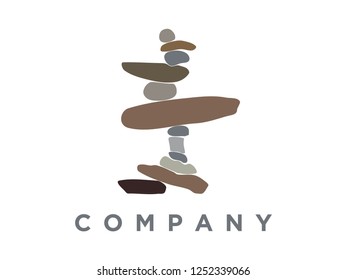 simple and charming illustration rock balancing