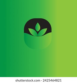 simple but charming leaf logo in vector format.