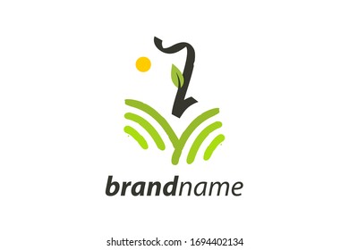 Einfache und charmante Logo Design Illustration erste I Feld oder Garten.