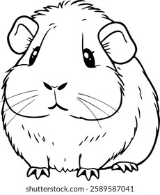 A simple and charming vector illustration of a hamster with a friendly expression. Ideal for logos, stickers, or decorations.
