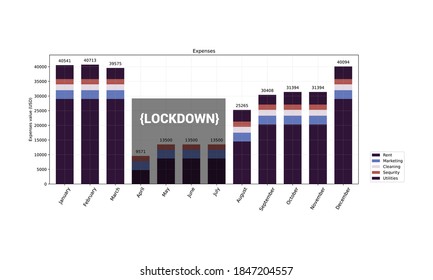 Simple Chart graph diagram bar histograms