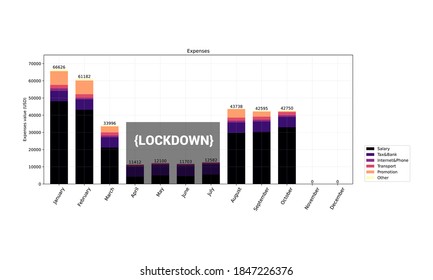 Simple Chart graph diagram bar histograms