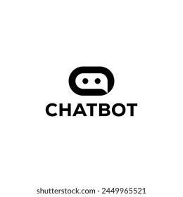 Einfache Chat-Bot-Logo-Symbol-Vektorgrafik