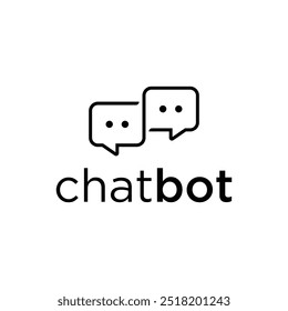 Einfaches Chat-Bot-Logo, Symbol, Vektor