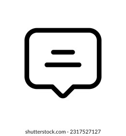 Simple Chat Bubble icon. The icon can be used for websites, print templates, presentation templates, illustrations, etc