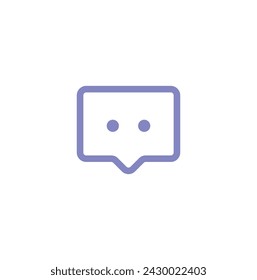Simple chat bubble icon design. Vector illustration.