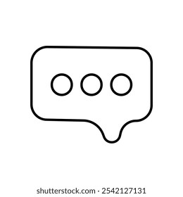 Simple Chat Bubble Icon. Chat, message, text, speak, dialogue outlined style