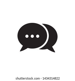 Simple chat flat icon design vector