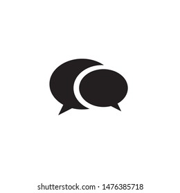 Simple chat flat icon design vector
