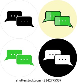 simple chat icon with 4 different styles. you can use it for purposes on websites, desktop PCs or laptops, smartphones, and others.
