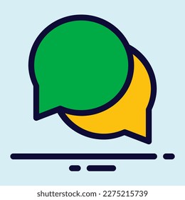 ilustración simple del icono de chat vectorial diseño moderno de moda, adecuado para publicidad, sitio web, publicación en medios sociales y otras necesidades gráficas.