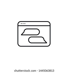 Simple chat line icon. Stroke pictogram. Vector illustration isolated on a white background. Premium quality symbols. Vector sign for mobile app and web sites.