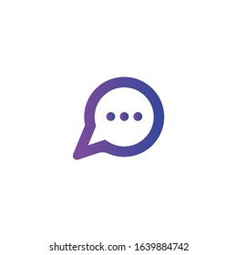 simple chat logo icon design illustration