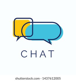 Simple Chat Logo Template Design