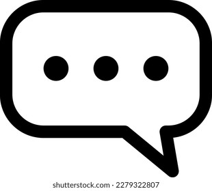 Simple chat or speech bubble icon