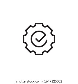 Simple check line icon. Stroke pictogram. Vector illustration isolated on a white background. Premium quality symbol. Vector sign for mobile app and web sites.