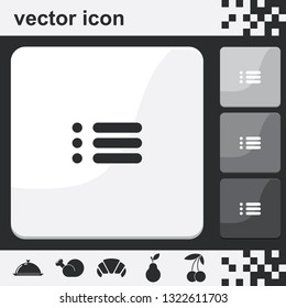 Simple check list flat set of buttons vector icon.