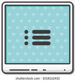 Simple check list flat vector icon.