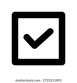 Ilustración de icono de marca de verificación simple