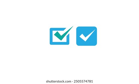 Simple check mark   icon on transferred background vector illustration 