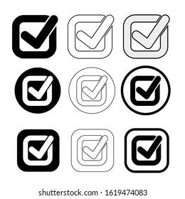 Simple Check Mark Icon Sign Design Stock Vector (Royalty Free ...