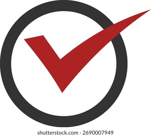 Pesquisa de ícone de marca de seleção simples