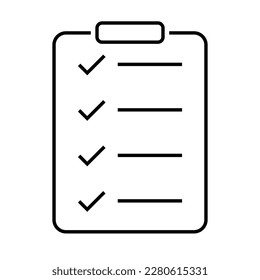Simple checkboard icon. Task board. Vector.