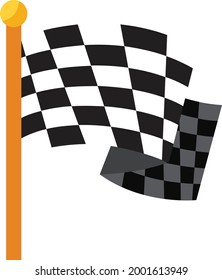 Simple Checker Flag For The Finish Line. Fully Editable In Vector Format Include EPS 10