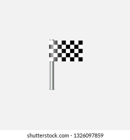 Simple checkered flag sign illustration