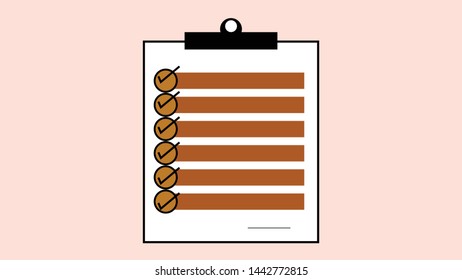 Simple Checklist and Checkmark Icon Vector