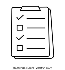 Simple Checklist Clipboard Icon vector