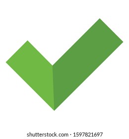 
Simple checklist icon in green- Vector