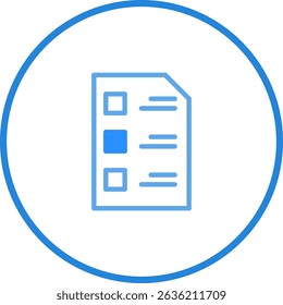 Simple checklist illustration with checked and unchecked boxes on a paper sheet