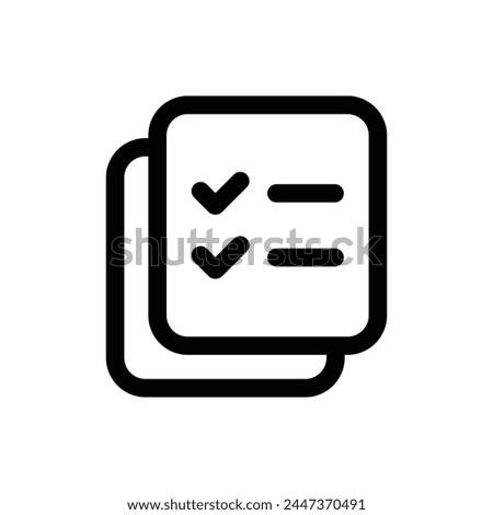 Simple Checklist line icon isolated on a white background