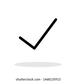 Simple checkmark icon in trendy flat style. Tick symbol for your web site design, logo, app, UI Vector EPS 10. - Vector