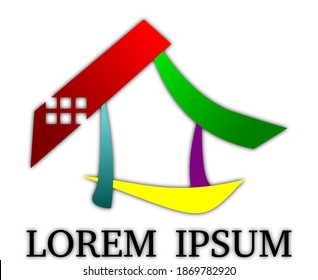 Simple and cheerful colored logos can be used for any purpose