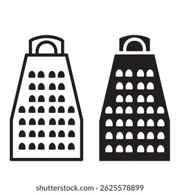 ícone de ralador de queijo simples. formato vetorial minimalista. logotipos, adesivos, mercadorias e elementos da interface do usuário