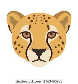 Simple Cheetah Head Illustration