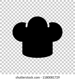 Simple chef hat icon. Kitchen logo. On transparent background.