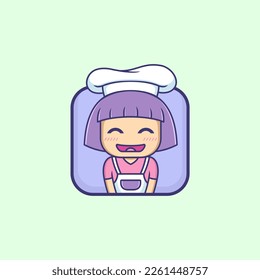 simple chef logo for symbol or icon