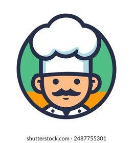 Simple chef restaurant mascot logo design