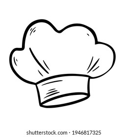 Simple chef's hat icon for logos, websites and apps Simple icon of the chef 's hat. Simple flat design for apps and websites. Vector illustration on hand draw style. 