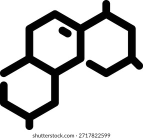 Simple chemical bond structure icon