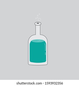 simple chemical bottle design vector