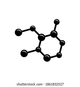 Simple chemistry formula and molecule icon vector template