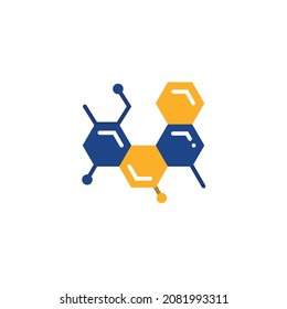Simple chemistry formula and molecule icon. Symbol and sign illustration design. Isolated on white background
