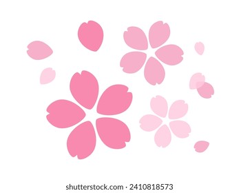 Simple cherry blossom flower one point material