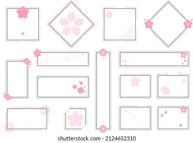 Simple Cherry Blossom Frame Set