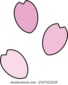 Simple cherry blossom petal illustration